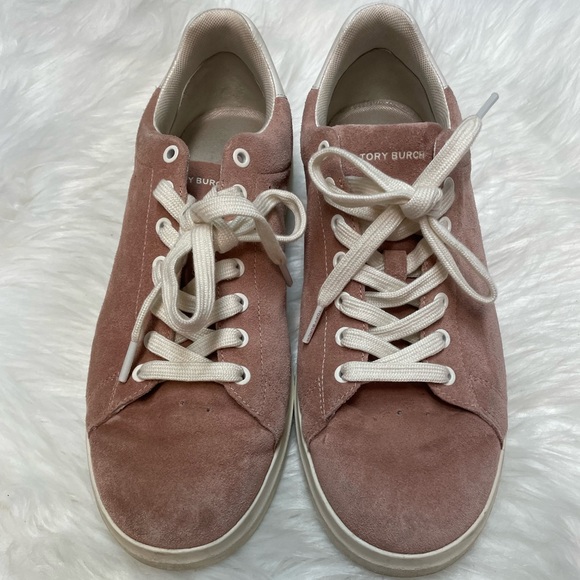 Tory Burch Shoes - | Tory Burch | Howell Court Suede Sneaker - Malva / New Ivory. Size 10.